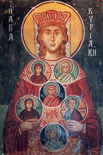 Affresco bizantino del XV secolo da Unbekannt Unbekannt